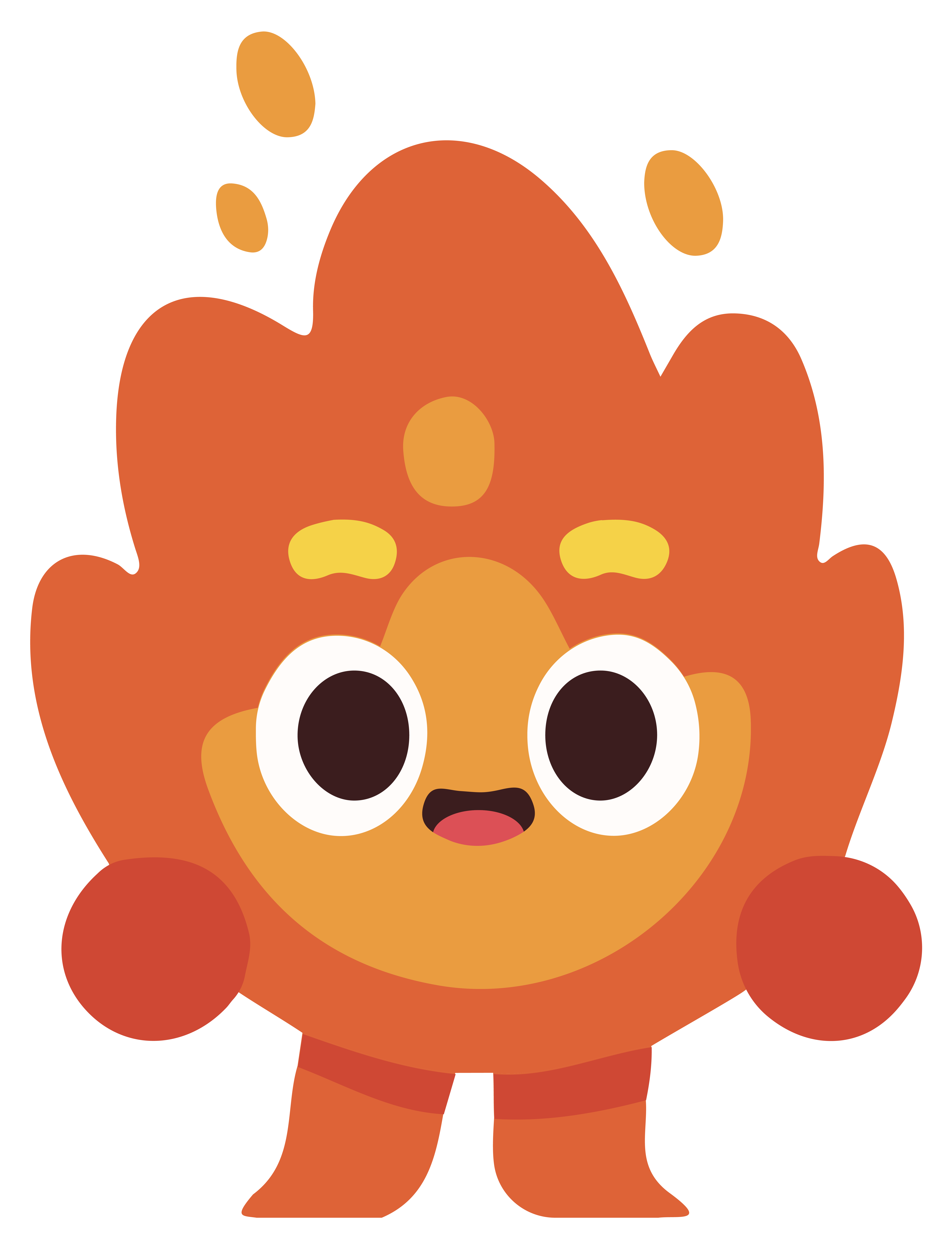Champy, the smiling flame mascot